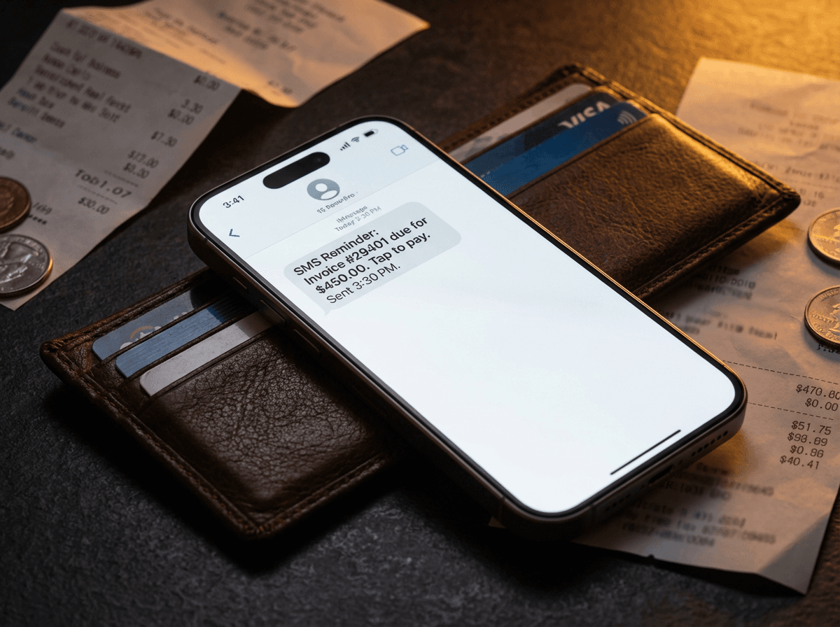 Aviso de fatura que o cliente abre